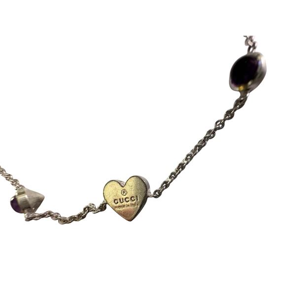 Gucci Heart Tag Amethyst Bracelet #17 - Picture 6 of 14